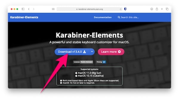 Karabiner Elementsの公式サイト